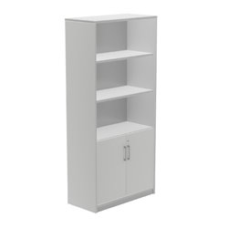 ARMARIO ALTO CON PUERTAS BAJAS 195X90X45 ESTRUCTURA ALUMINIO/PUERTAS GRIS ROCADA 1103AB02