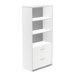 ARMARIO ALTO CARPETERO 195X90X45 ESTRUCTURA BLANCA/FRONTALES BLANCO ROCADA 1102AW04