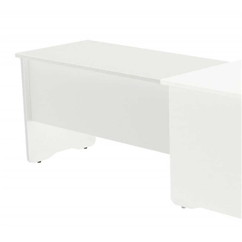 ALA PARA MESA DE OFICINA SERIE WORK 100X60 BLANCO / BLANCO ROCADA 2102AW04