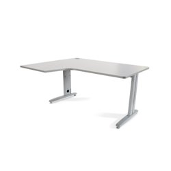 MESA DE OFICINA SERIE METAL FORMA L IZQUIERDA 160X120 GRIS / GRIS  ROCADA 2053AC02