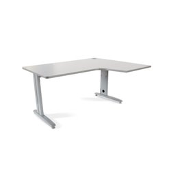 MESA DE OFICINA SERIE METAL FORMA L DERECHA 180X120 GRIS / GRIS ROCADA 2052AC02