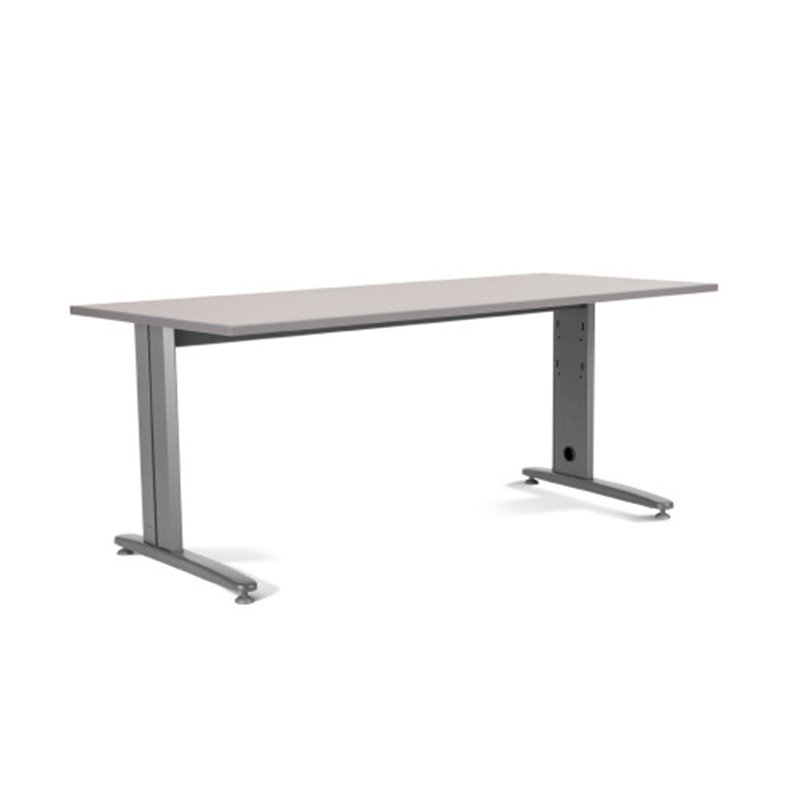 MESA DE OFICINA SERIE METAL 200X80 GRIS / GRIS ROCADA 2004AC02