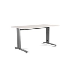 MESA DE OFICINA SERIE METAL 160X80 GRIS / BLANCO ROCADA 2002AC04