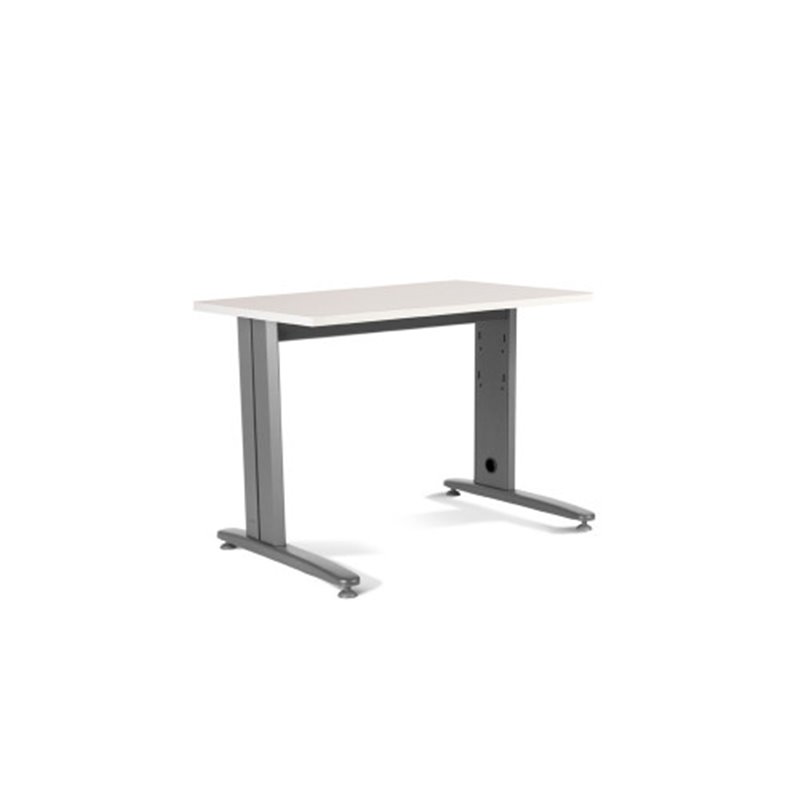 MESA DE OFICINA SERIE METAL 140X80 GRIS / BLANCO ROCADA 2001AC04