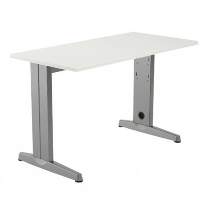 MESA DE OFICINA SERIE METAL 120X60 GRIS / BLANCO ROCADA 2000AC04