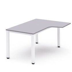 MESA DE OFICINA SERIE EXECUTIVE FORMA L DERECHA 180X120 BLANCO/GRIS ROCADA 2052AM02