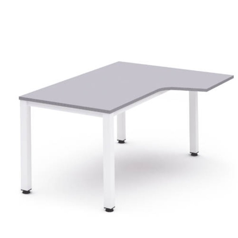 MESA DE OFICINA SERIE EXECUTIVE FORMA L DERECHA 180X120 BLANCO/GRIS ROCADA 2052AM02