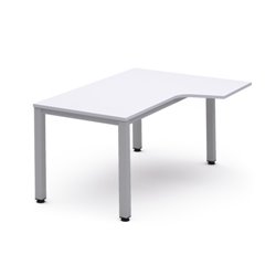 MESA DE OFICINA SERIE EXECUTIVE FORMA L DERECHA 180X120 GRIS / BLANCO ROCADA 2052AD04