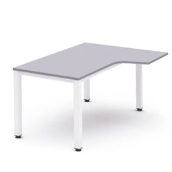 MESA DE OFICINA SERIE EXECUTIVE FORMA L DERECHA 160X120 BLANCO/GRIS ROCADA 2051AM02