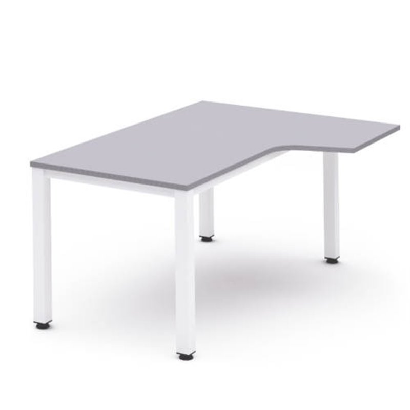 MESA DE OFICINA SERIE EXECUTIVE FORMA L DERECHA 160X120 BLANCO/GRIS ROCADA 2051AM02