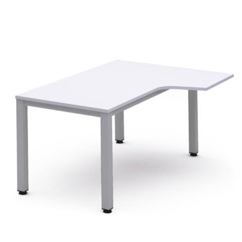 MESA DE OFICINA SERIE EXECUTIVE FORMA L DERECHA 160X120 GRIS / BLANCO ROCADA 2051AD04