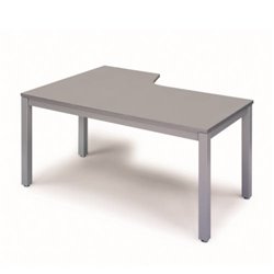 MESA DE OFICINA SERIE EXECUTIVE FORMA L DERECHA 160X120 GRIS / GRIS ROCADA 2051AD02