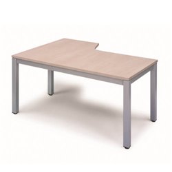 MESA DE OFICINA SERIE EXECUTIVE FORMA L DERECHA 160X120 GRIS / HAYA ROCADA 2051AD01