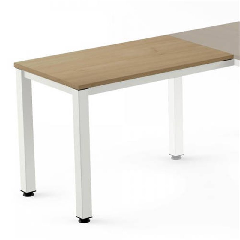 ALA PARA MESA SERIE EXECUTIVE 100X60 BLANCO/ ROBLE ROCADA 2107AM08