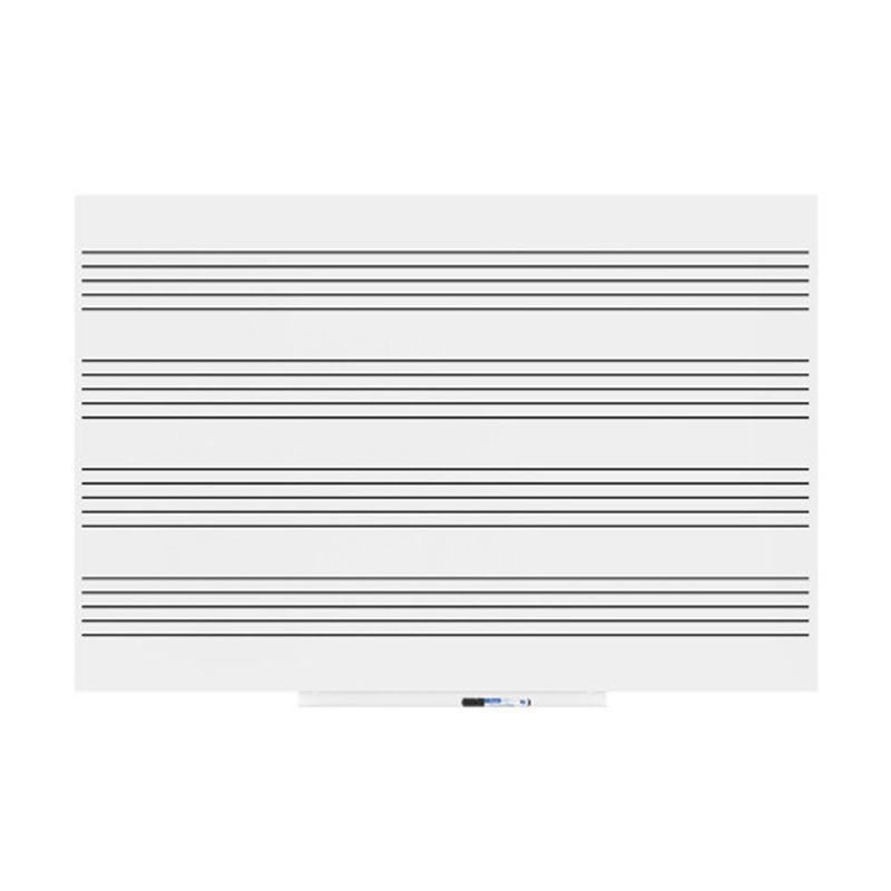 PIZARRA SKINMUSIC 100X150CM LACADA BLANCO PENTAGRAMA HORIZONTAL ROCADA 6421RMH