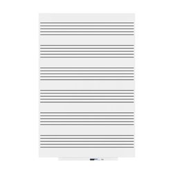 PIZARRA SKINMUSIC 100X150CM LACADA BLANCO PENTAGRAMA ROCADA 6421RM