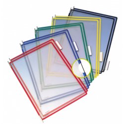 PACK DE 10 FUNDAS CON PIVOTES A4 VERTICAL COLOR AZUL TARIFOLD 114001