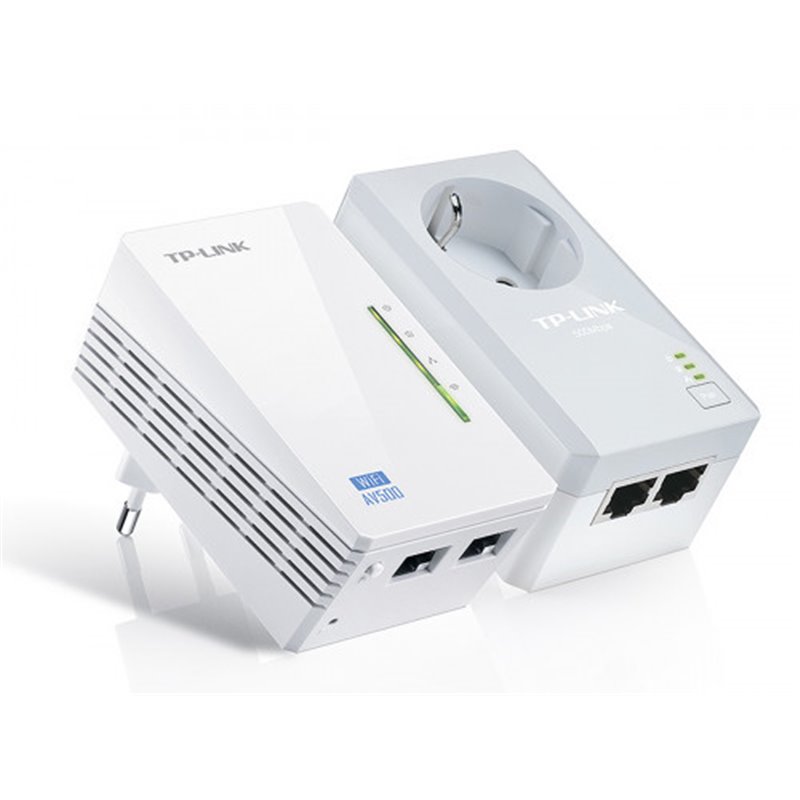 TP-LINK KIT POWERLINE WI-FI AV600, QUALCOMM, 300MBPS EN 2.4GHZ, 600MBPS POWERLINE, HOMEPLUG AV, 2 PUERTOS 10/100MBPS, WI-FI CLON