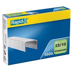 CAJA DE 1000 GRAPAS TIPO 23/10 GALVANIZADAS PARA GRAPADORAS DE GRUESOS RAPID 24869300