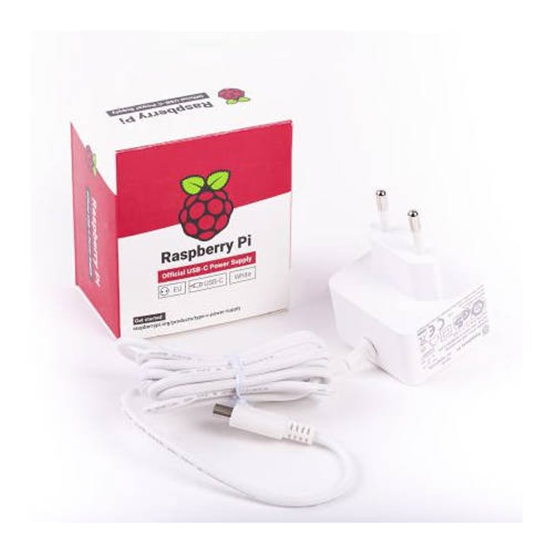 RASPBERRY FUENTE DE ALIMENTACION USB-C 5.1V 3A - BLANCO - PARA RASPBERRY PI 4 (1873421)