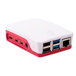 Raspberry Pi 1876751 accesorio para placa de desarrollo Funda Rojo, Blanco