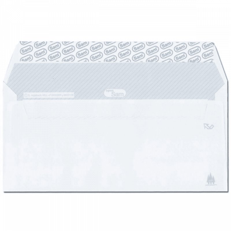 CAJA 500 SOBRES AMERICANO (115X225) OFFSET BLANCO 90 GRS. OPENSAM AUTOADHESIVO CON TIRA DE SILICONA SAM 247684