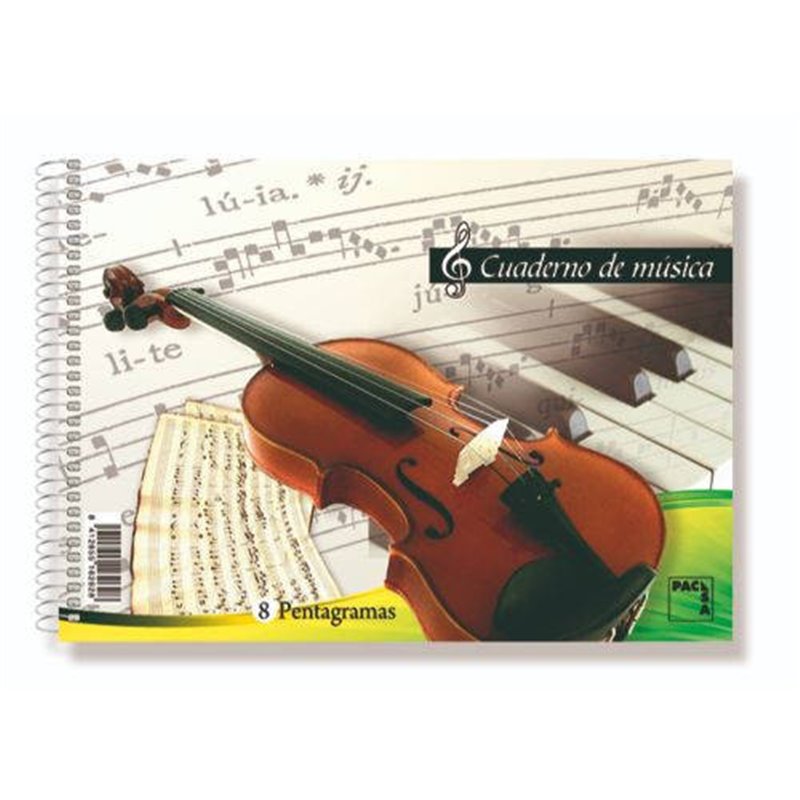 CUADERNO BLOCKS DE MUSICA 80 GRS. 4º (155X215MM.) 20 HOJAS 4 PENTAGRAMAS PACSA 18804