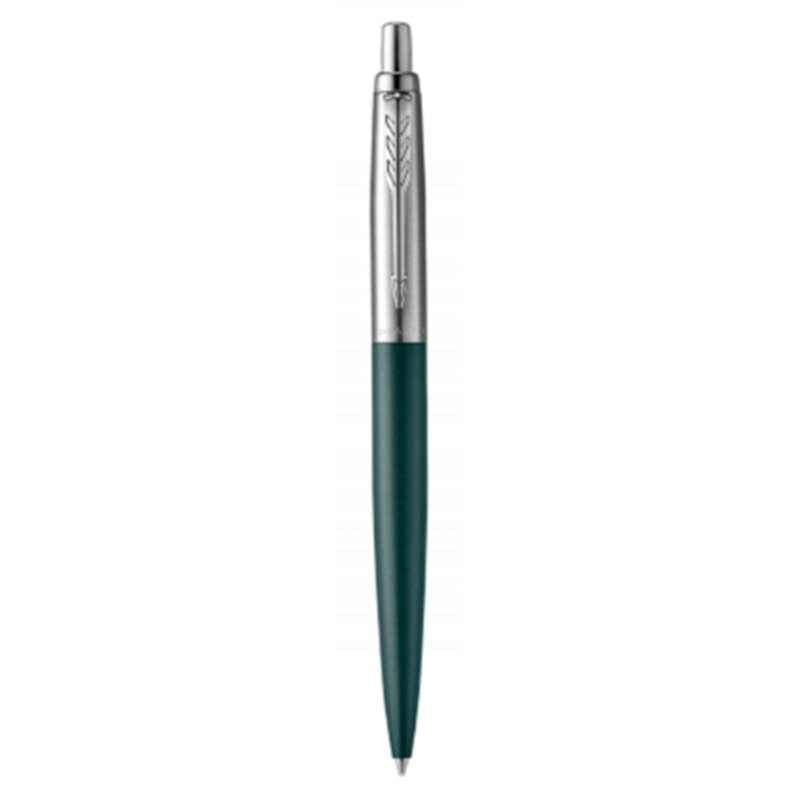 BOLÍGRAFO JOTTER XL GREENWICH VERDE MATE RIBETE DE COLOR CROMADO PLUMÍN MEDIO TINTA AZUL PARKER 2068511