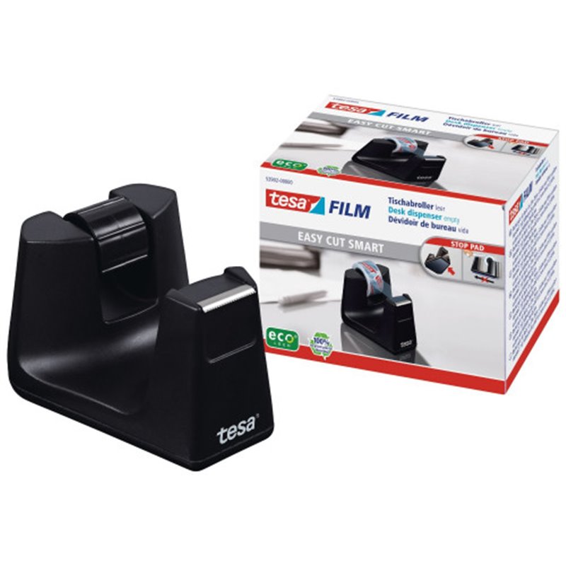 DISPENSADOR SOBREMESA EASY CUT SMART PARA ROOLLOS DE 33M. NEGRO TESA 53902-00000-01