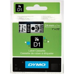 CINTA ROTULADORA D1 24MM NEGRO/TRANSPARENTE DYMO S0720920