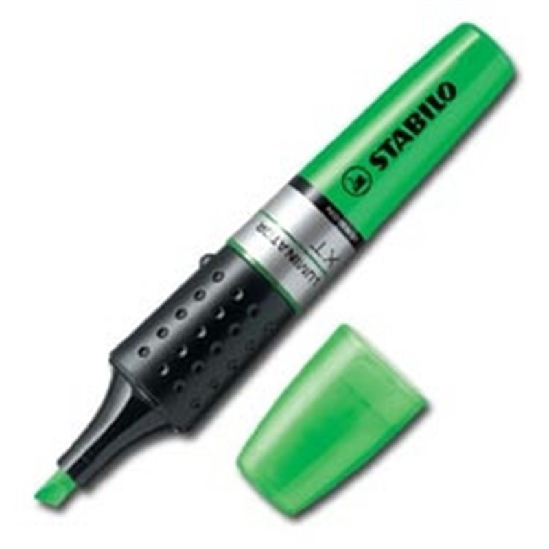 MARCADOR FLUORESCENTE LUMINATOR TRAZO 2/5MM. VERDE STABILO 71/33