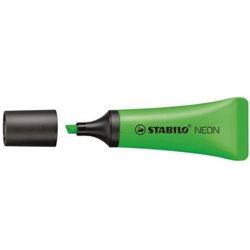 MARCADOR FLUORESCENTE NEON TRAZO 2/5MM. VERDE STABILO 72/33