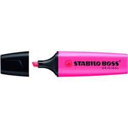 MARCADOR FLUORESCENTE BOSS ORIGINAL TRAZO 2/5MM. ROSA STABILO 70/56