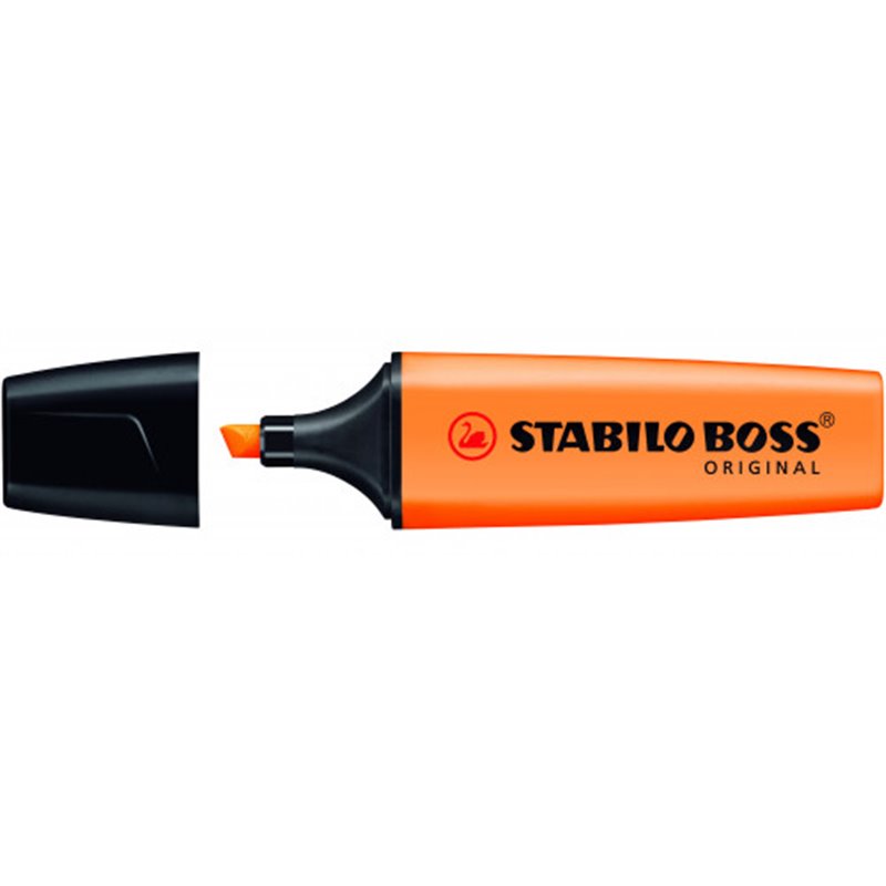 MARCADOR FLUORESCENTE BOSS ORIGINAL TRAZO 2/5MM. NARANJA STABILO 70/54