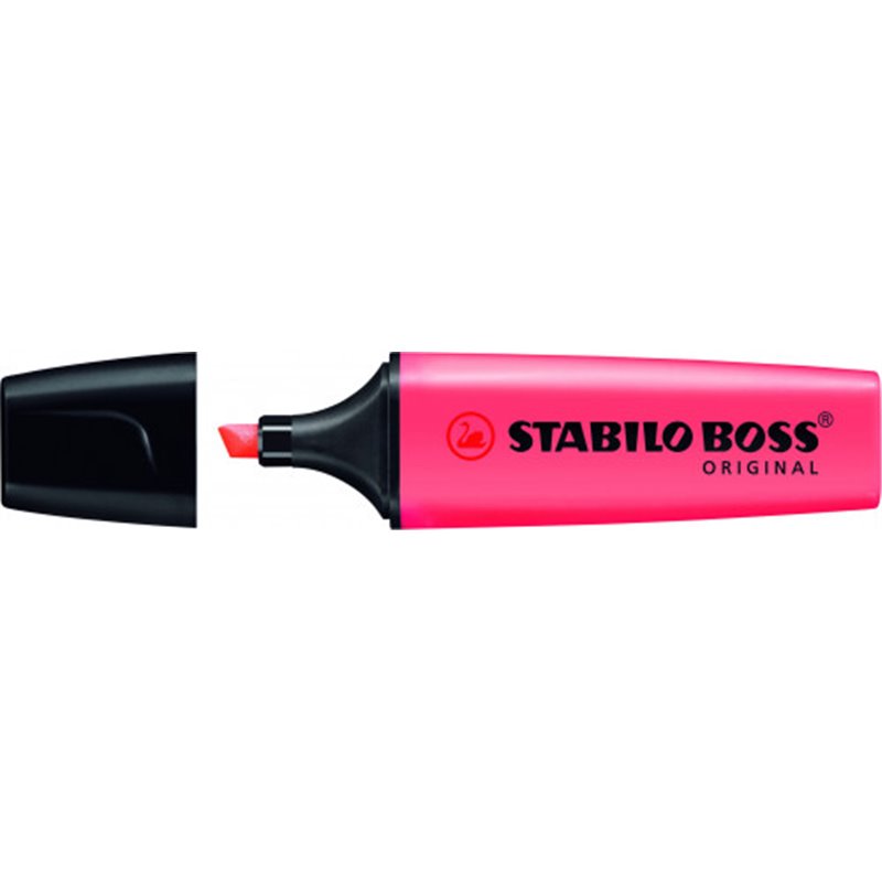 MARCADOR FLUORESCENTE BOSS ORIGINAL TRAZO 2/5MM. ROJO STABILO 70/40