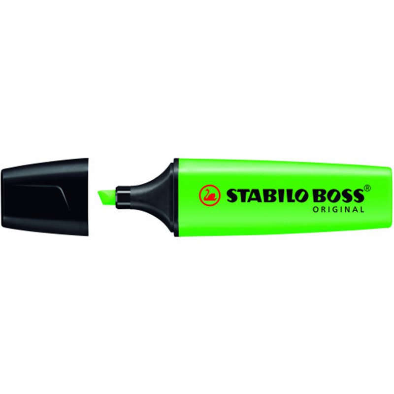 MARCADOR FLUORESCENTE BOSS ORIGINAL TRAZO 2/5MM. VERDE STABILO 70/33