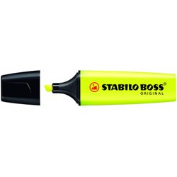 MARCADOR FLUORESCENTE BOSS ORIGINAL TRAZO 2/5MM. AMARILLO STABILO 70/24