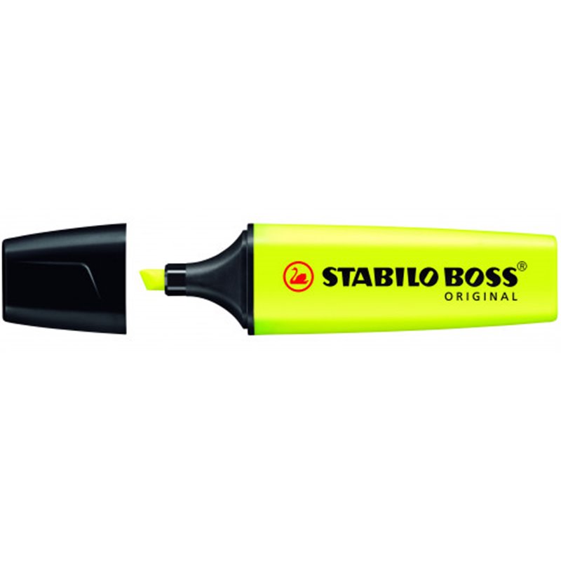 MARCADOR FLUORESCENTE BOSS ORIGINAL TRAZO 2/5MM. AMARILLO STABILO 70/24