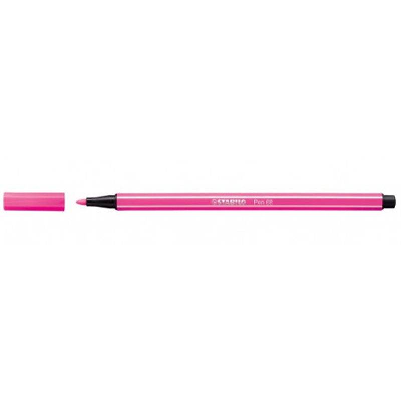 ROTULADOR PUNTA FIBRA MEDIA 1MM. PEN 68 ROSA NEON STABILO 68/056