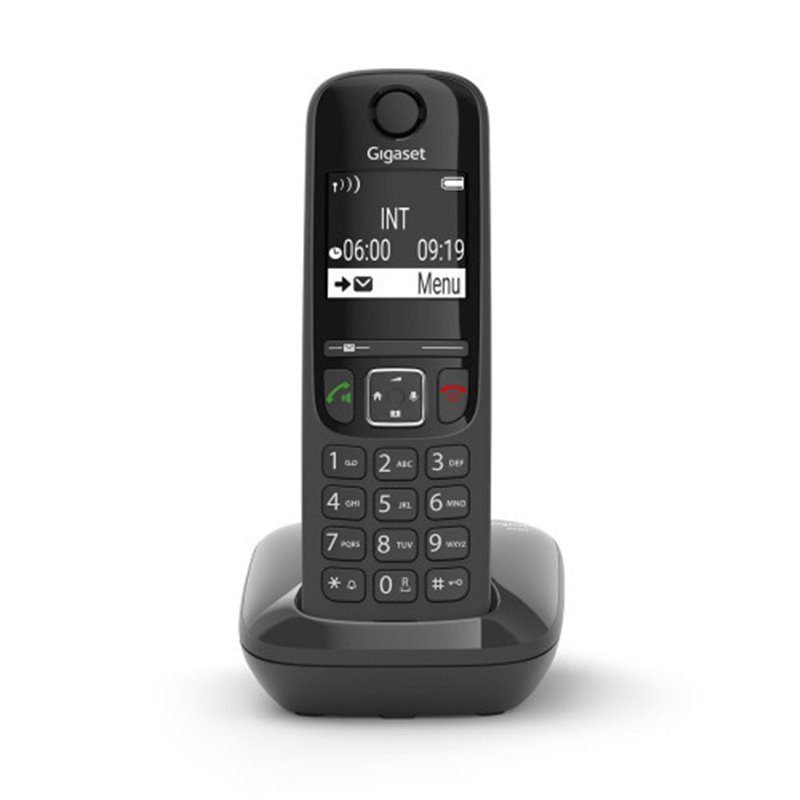 Gigaset AS690 Teléfono DECT/analógico Identificador de llamadas Negro