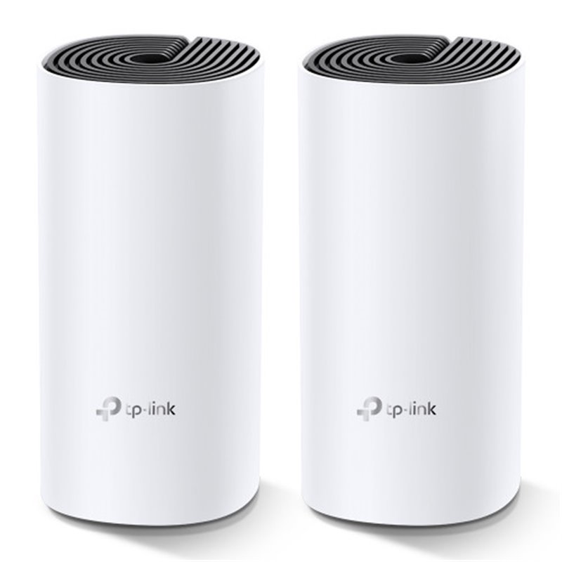 TP-LINK Deco M4(2-pack) router inalámbrico Doble banda (2,4 GHz / 5 GHz) Gigabit Ethernet Negro, Blanco