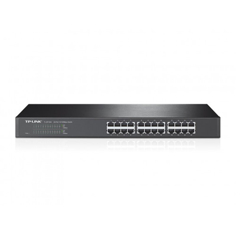 TP-LINK TL-SF1024 No administrado Fast Ethernet (10/100) Negro