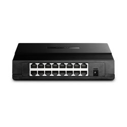 SWITCH FAST ETHERNET TP-LINK CON 16 PUERTOS DE ESCRITORIO Y PARA MONTAJE EN RACK