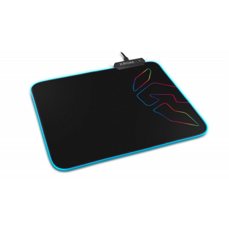 Krom Knout RGB Negro Alfombrilla de ratón para juegos