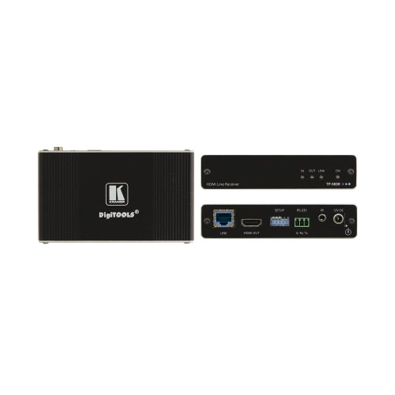 Kramer Electronics TP-583R extensor audio/video Receptor AV Negro