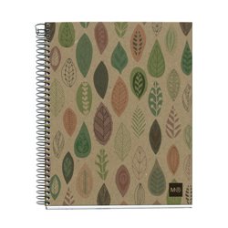 CUADERNO RECICLADO A5 MICROPERFORADO 120 HOJAS 5X5MM BOTANIC MIQUELRIUS MR2872