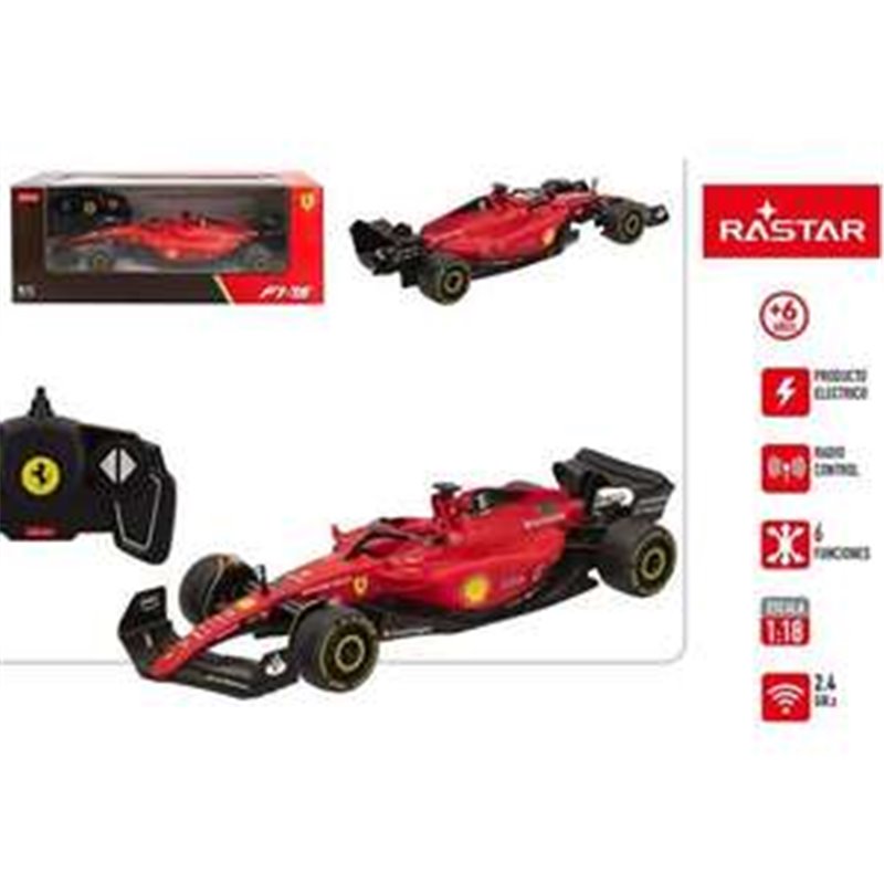 COCHE RADIO CONTROL  RASTAR FERRARI F1 75 ESCALA 1:18. 2.4 GHZ.