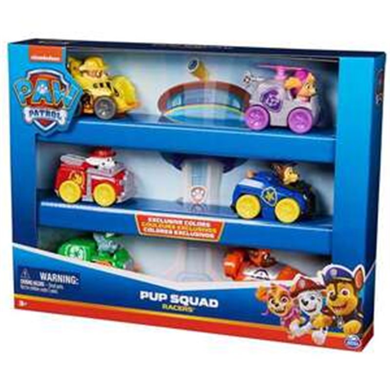 PAW GIFT PACK 6 VEHÍCULOS PUP SQUAD RACER - MODELOS SURTIDOS