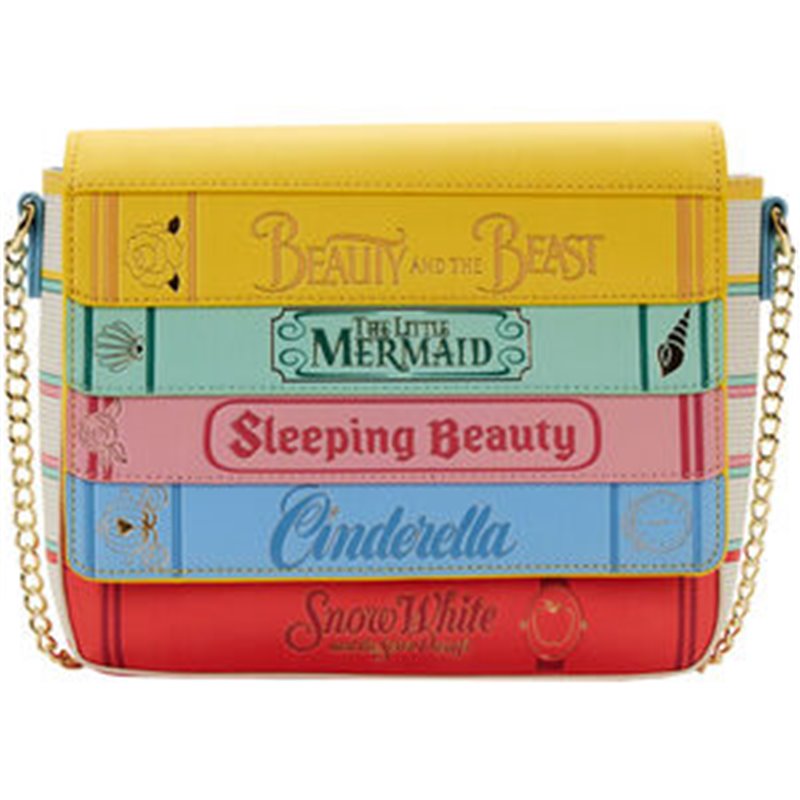 BOLSO BANDOLERA LIBROS CLASICOS PRINCESAS DISNEY LOUNGEFLY