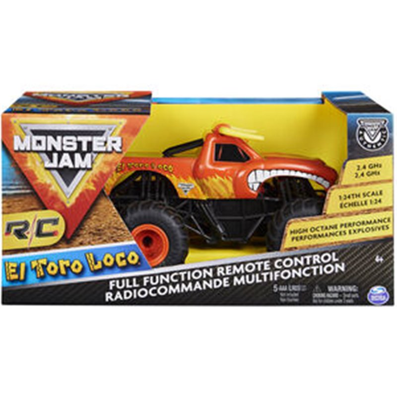 COCHE RADIO CONTROL TORO LOCO RC MONSTER JAM 1:24